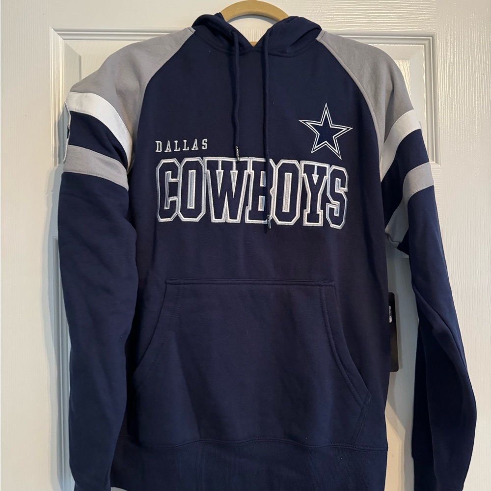 Blue and Gray Sweatshirt with Cowboys Branding